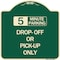 Signmission Off or Pick-Up Choose Your Limit Minute Parking Heavy-Gauge Aluminum Sign, 18" x 18", G-1818-23528 A-DES-G-1818-23528 - alternate 1